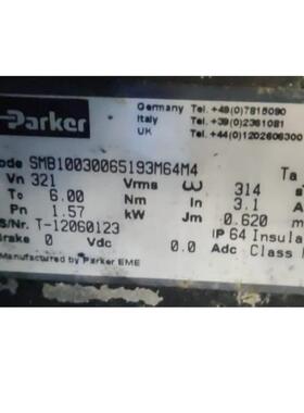 PARKER派克电机SMEA1003006519S2ID64B94 货期14-16周