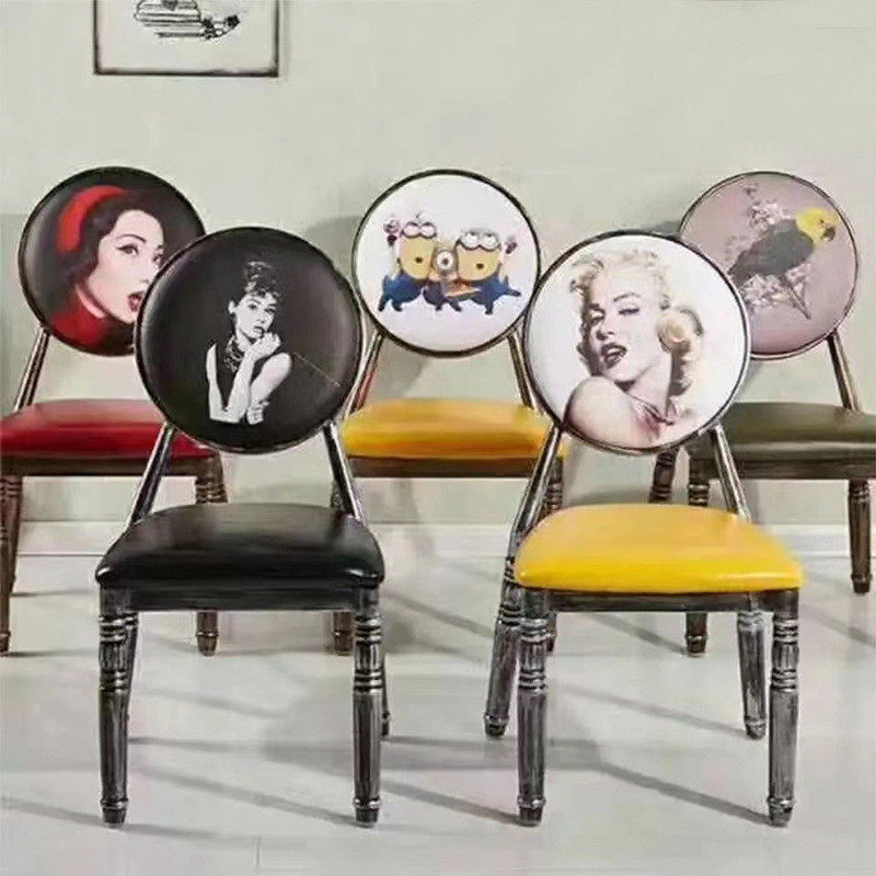 欧式复古软包太阳椅简约美甲凳简约家用化妆台铁艺靠背化妆椅,住宅家具,餐椅,淘宝优惠券,粉丝福利购,淘宝优惠卷