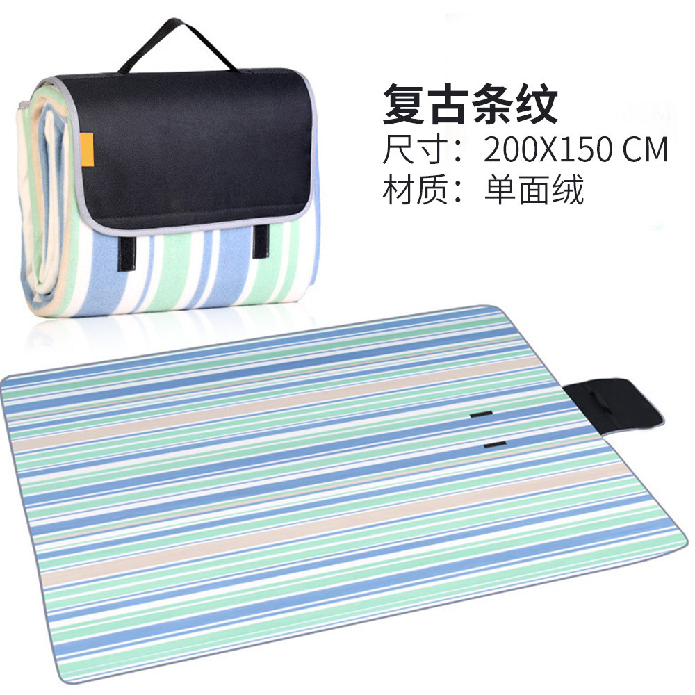 户外多功能野餐防潮垫便携折叠收纳防水加厚地垫复古春游露营用品