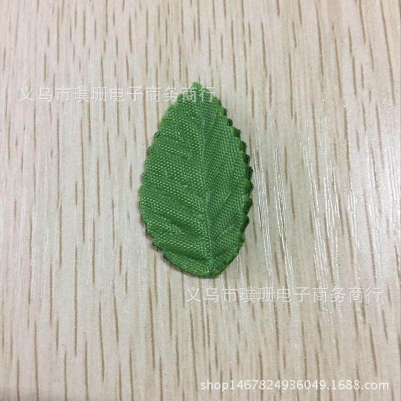 仿真绢布玫瑰花叶子假叶片丝网花配饰材料其它配件用品批发