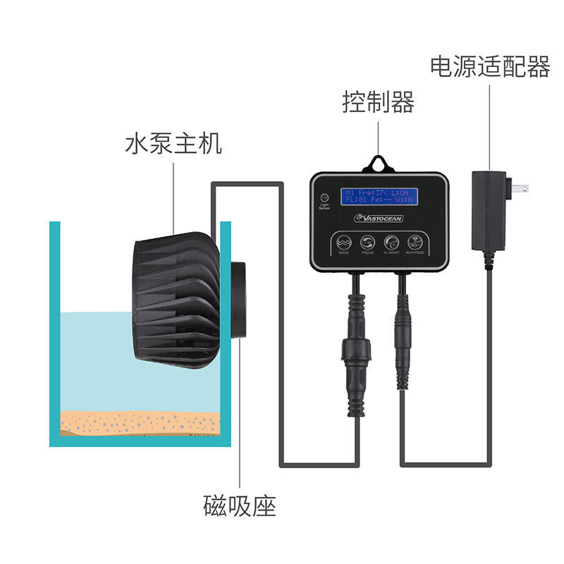 vastocean无线联动变频造浪泵海水鱼缸水族箱冲浪泵磁吸环流,宠物/宠物食品及用品,鱼,淘宝优惠券,粉丝福利购,淘宝优惠卷