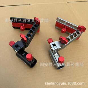 钓箱拐角炮台配件万向炮台座配件大全折叠前置炮台鱼杆支架批发