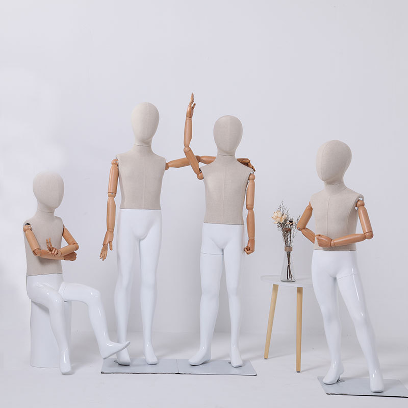 服装店包布儿童装模特道具橱窗假人童模陈列全身坐姿假人展示架子