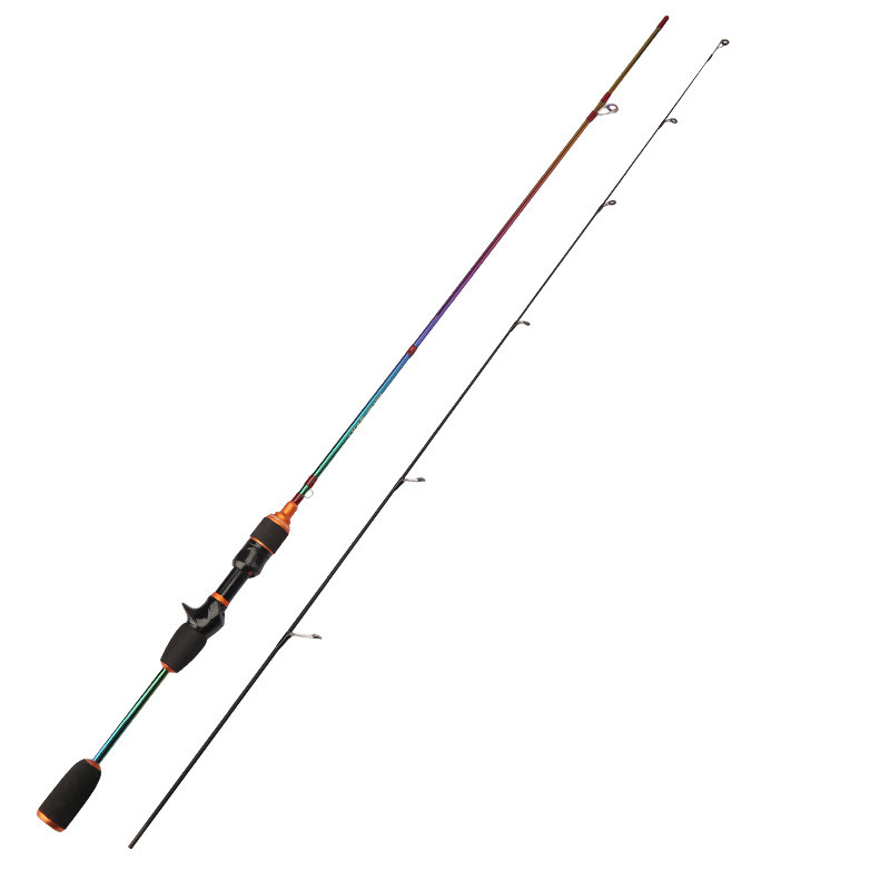 七彩电镀马口竿轻u/ul超硬实心调碳素软路亚杆微物翘嘴白条路滑