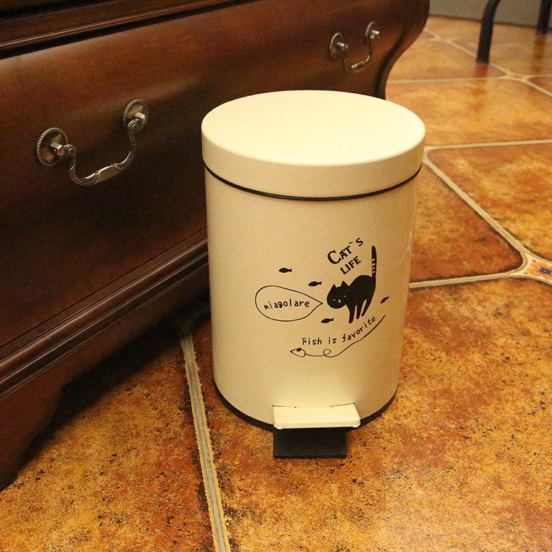 8升家用客厅缓降圆筒欧式时尚创意带盖卧室厨房卫生间脚踏垃圾桶,家庭/个人清洁工具,垃圾桶,淘宝优惠券,粉丝福利购,淘宝优惠卷