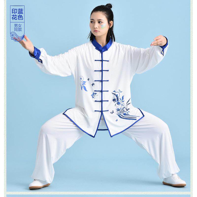 劲极太极服男加绒秋冬保暖太极服女练功服多色印花款武术表演服
