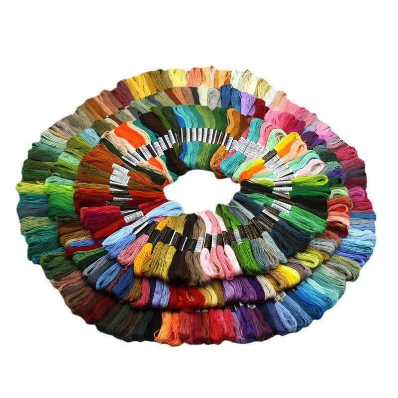 十字绣彩色棉线刺绣线编织绣线447色手工diy十字绣线