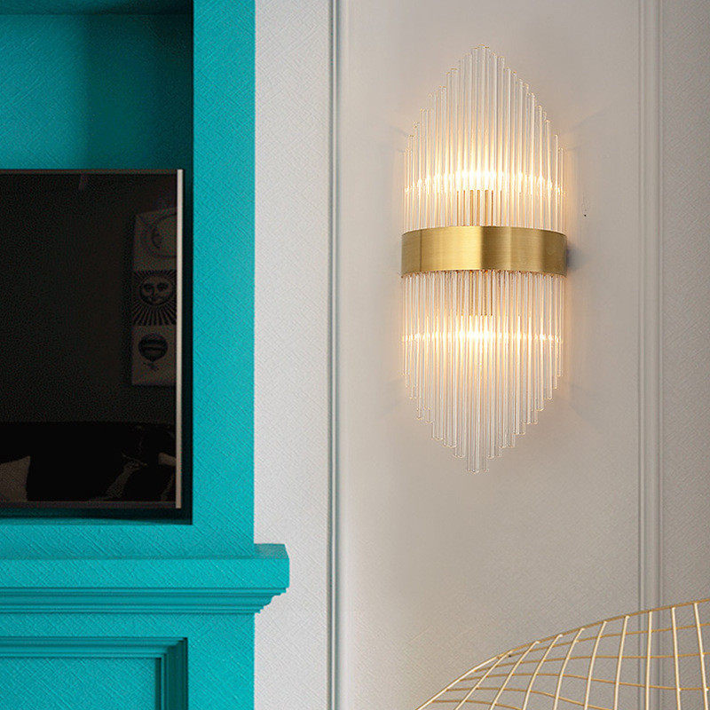 led背景墙装饰水晶壁灯大气客厅轻奢现代水晶壁灯现货壁灯,家装灯饰光源,壁灯,淘宝优惠券,粉丝福利购,淘宝优惠卷