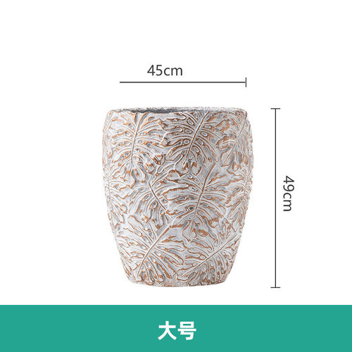酒杯圆形水泥花盆绿植简约北欧风阳台花盆花园客厅落地特大号庭院
