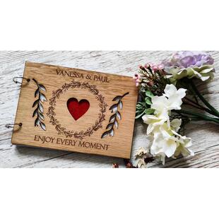 雕刻新郎结婚宾客签到本婚礼签名册创意蕾丝爱心镂空新款心装饰