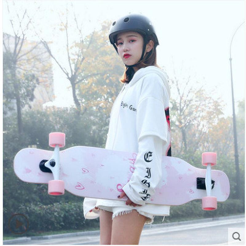 公路批发成人男女生儿童滑板专业四轮青少年厂家刷街舞板双翘长板