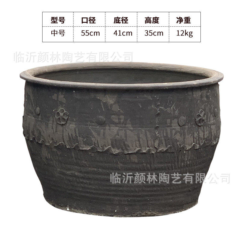 土陶缸盆民宿装饰缸陶缸陶盆土盆瓦缸大盆睡莲盆荷花缸大花盆
