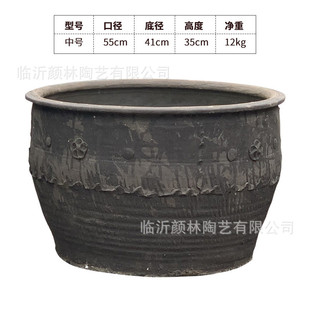 土陶缸盆民宿装饰缸土陶盆陶缸盆瓦缸大盆睡莲盆荷花缸大花盆