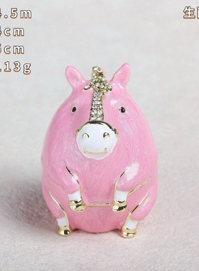 小摆件全套金属珐琅彩工艺品可爱卡通十二生肖创意家居装饰礼品