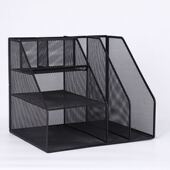 金属文件框文件架收纳盒铁质多层组合文件架办公室书架立式 文件格