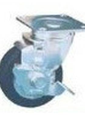 cngs(钢)100125150带黑色r刹车橡胶n白色尼龙u聚氨酯脚轮