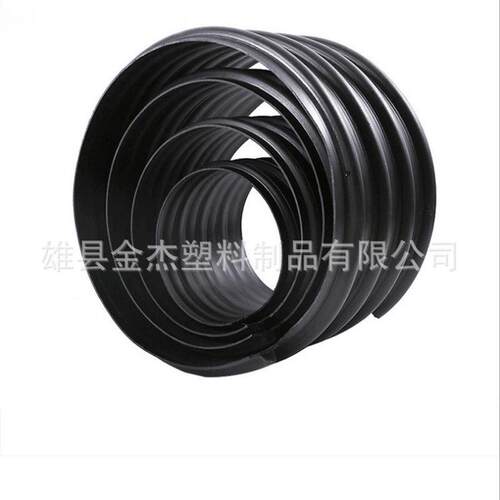 厂家直销钢带增强波纹管螺旋聚乙烯700hdpe黑色双壁波纹排污管