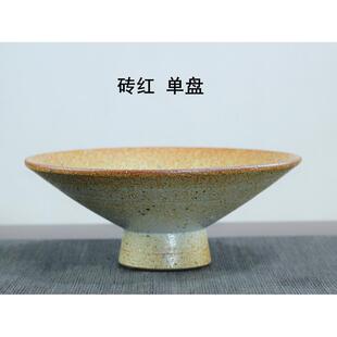 水培作高脚果盘复古彩盆中式古典插花器皿手禅意花道花盆家具摆件