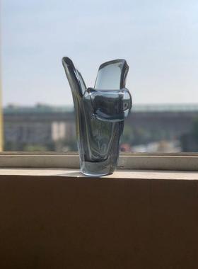 欣可家装现代轻奢玻璃花瓶摆件软装样板房创意设计客厅干花插花器