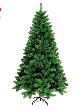 厂家直销加密仿真装饰场景户外圣诞树180cmpvc绿色普通绑树300叶