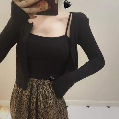 防晒罩衫女薄款小披肩夏季搭配两件套外搭针织开衫吊带裙子小新款