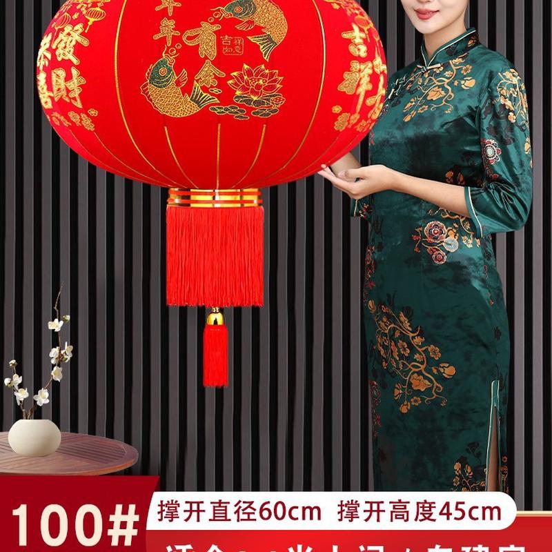 2024新款大红灯笼挂饰大门口新年阳台过年一对户外春节装饰吊宫灯