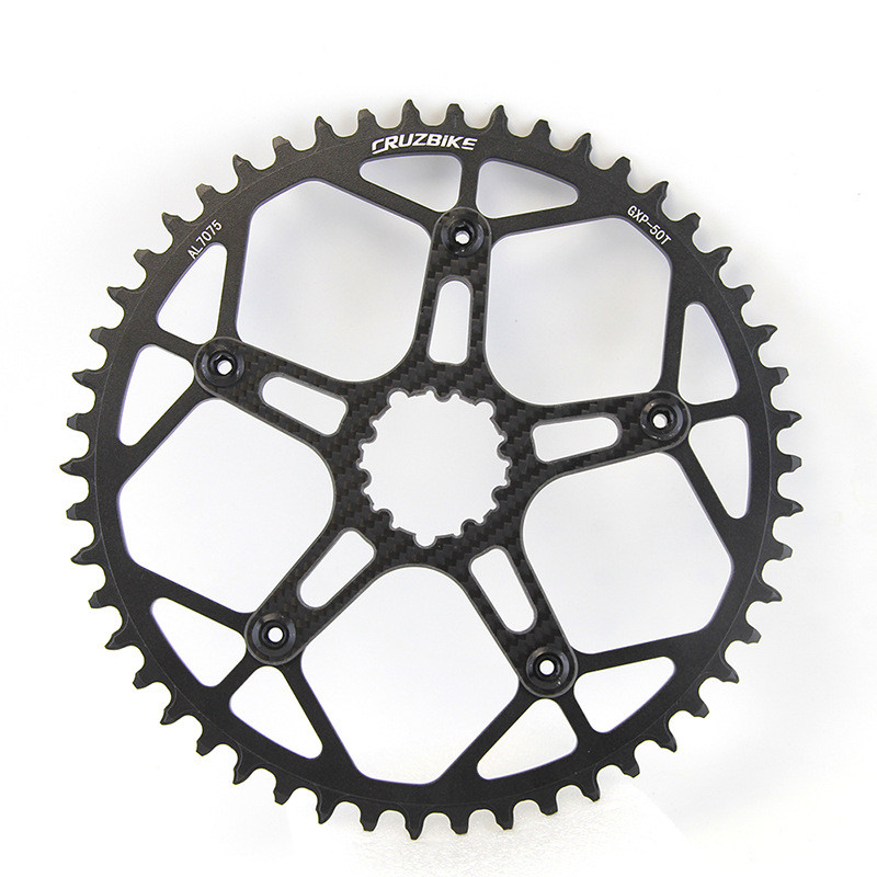 热销cruzbike碳纤维曲柄组转接座三钉直装bcd104/110/130盘托爪5