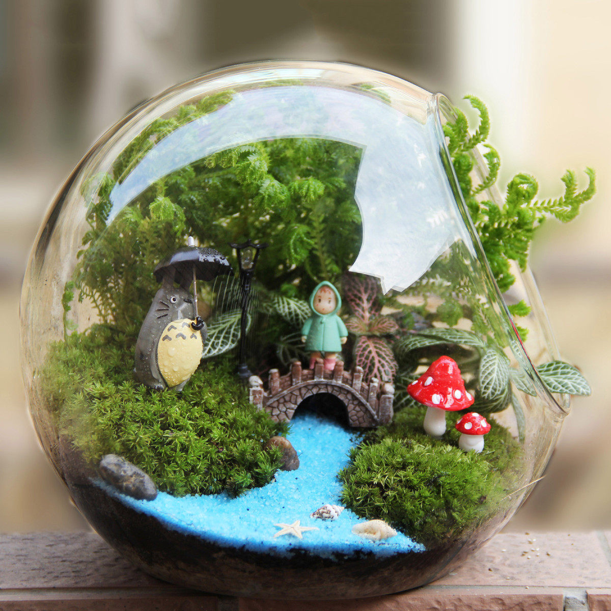 创意礼品 礼物 苔藓微景观 微景观生态瓶 斜口瓶植物 小世界