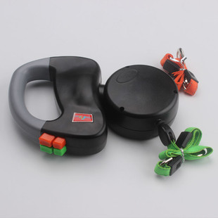 自动伸缩绳宠物双牵引绳一拖二双头遛狗绳可自动伸缩狗狗牵引器