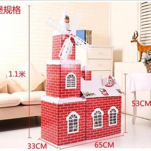 饰品商场房子摆件圣诞风车酒店雪屋风车场房子景布置道具 圣诞节装
