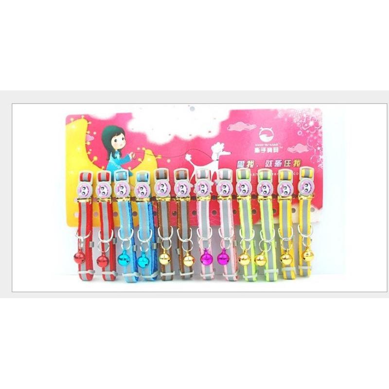 牵手宝贝1.0厘米坚反光扣宠物颈圈猫咪12条售，一板幼犬用