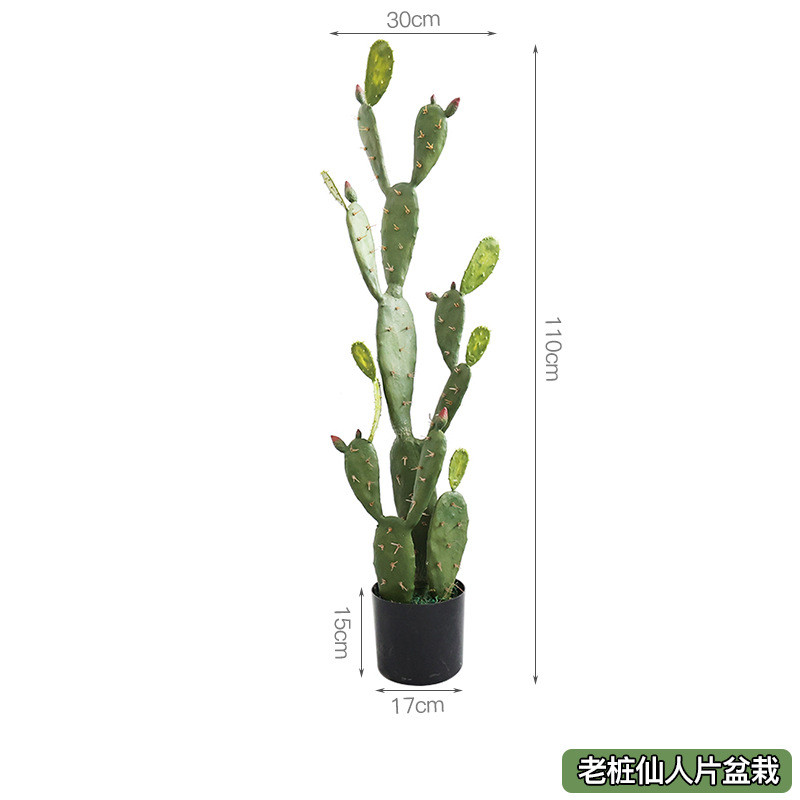 仿真仙人掌盆栽大型假绿植北欧仙人柱场景室内橱窗装饰摆件量天尺