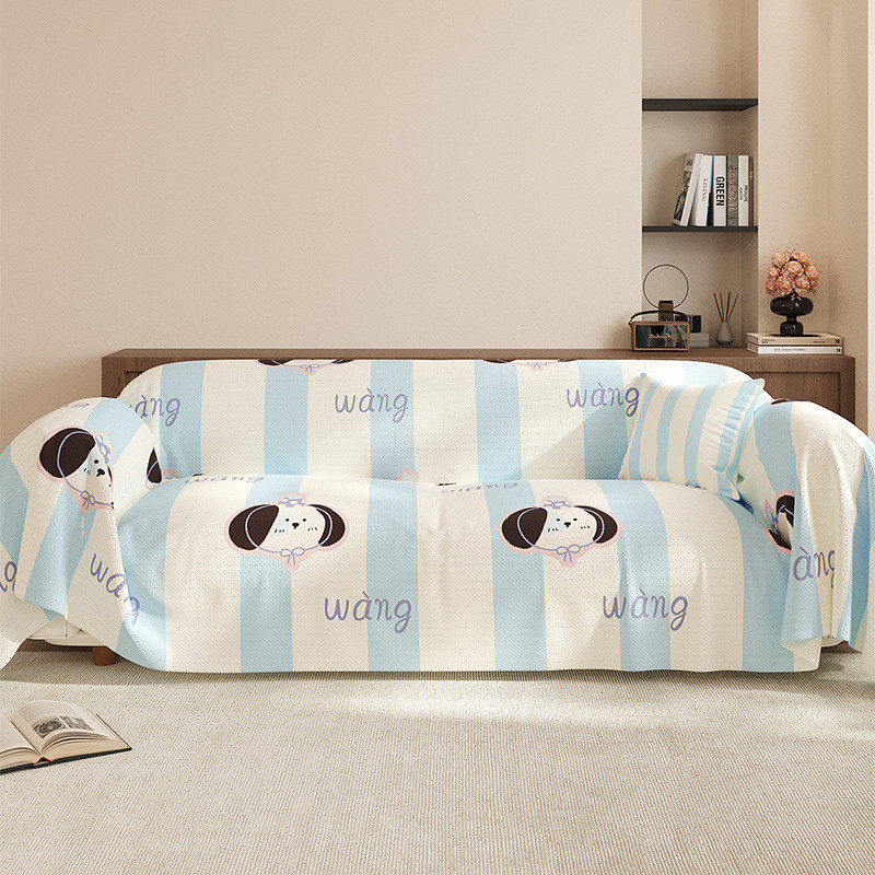 可爱小狗客厅沙发盖布防尘四季通用防滑防猫抓高级全包批发沙发罩,居家布艺,沙发垫,淘宝优惠券,粉丝福利购,淘宝优惠卷