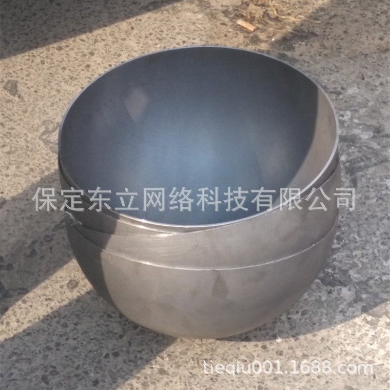 供应盖帽半圆球300mm游乐健身铁艺大门配件圆管铁堵头铁半球半圆