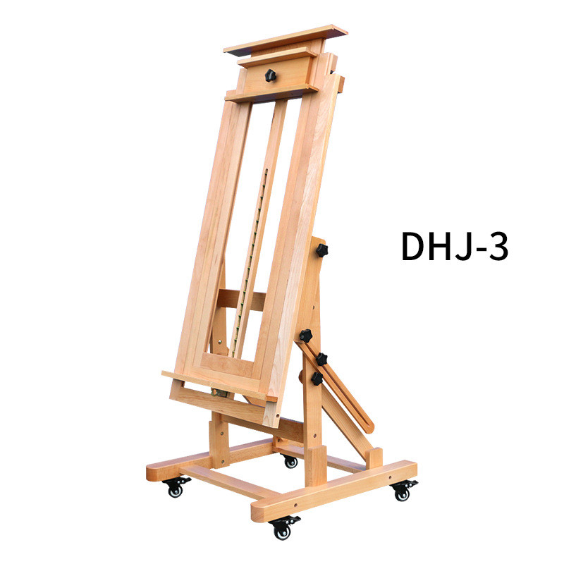 展示架画架平立两用美术油画架广告画架榉木带轮子绘画落地支架