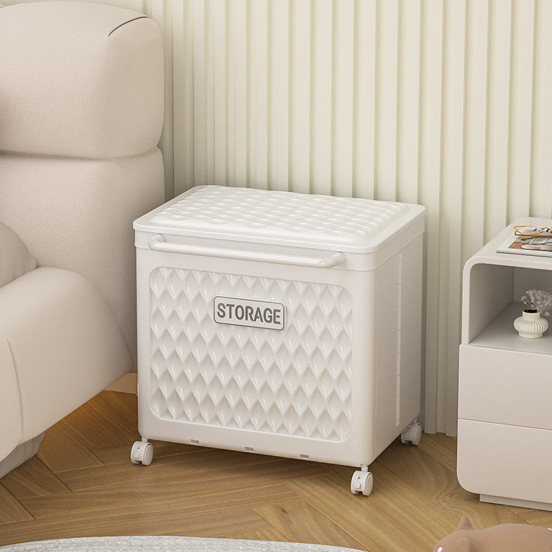 衣物收纳箱整理箱带衣服带盖可折叠多功能超大家用滑轮被子储物柜