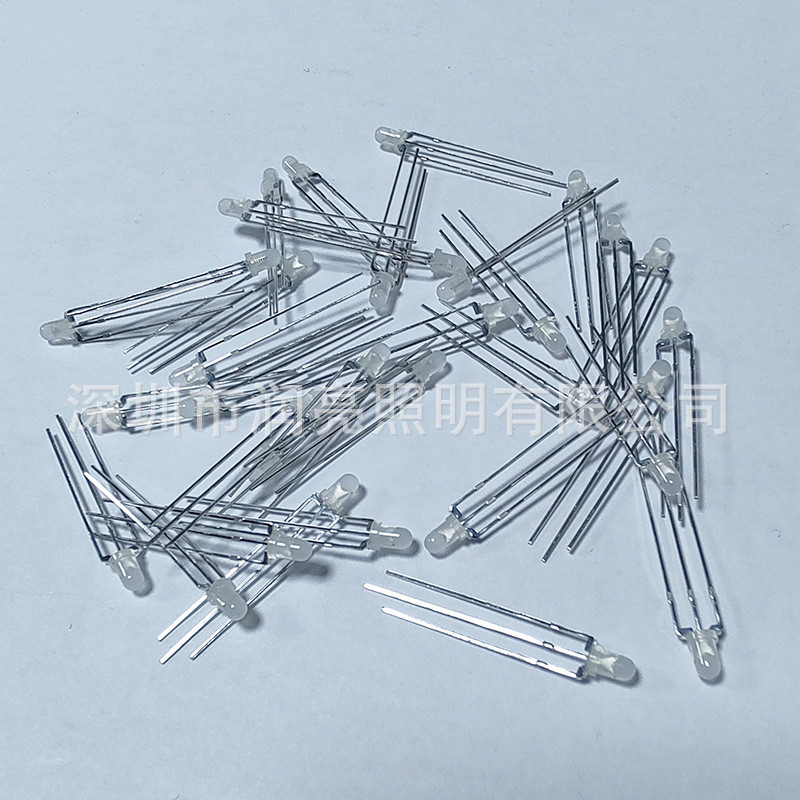 f3红绿双色编带共品质共阳雾状透明高亮led发光二极管指示灯珠阴