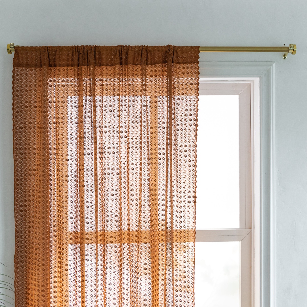 美窗帘北欧新品蕾丝镂空麦穗黑色免打孔客厅餐厅短帘成品工厂