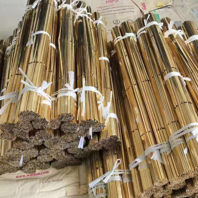 铜配件黄铜扁条定制金色铜型材料发簪相框槽u型花边黄铜压条边条