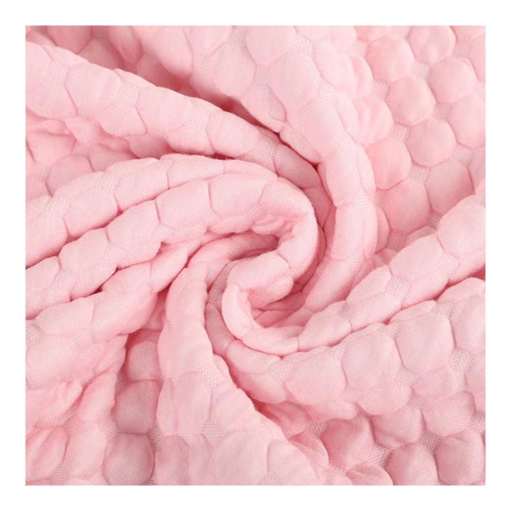 皮球面料提花夹棉布330g涤纶空气层面料32s秋冬竹纤维竹纤维