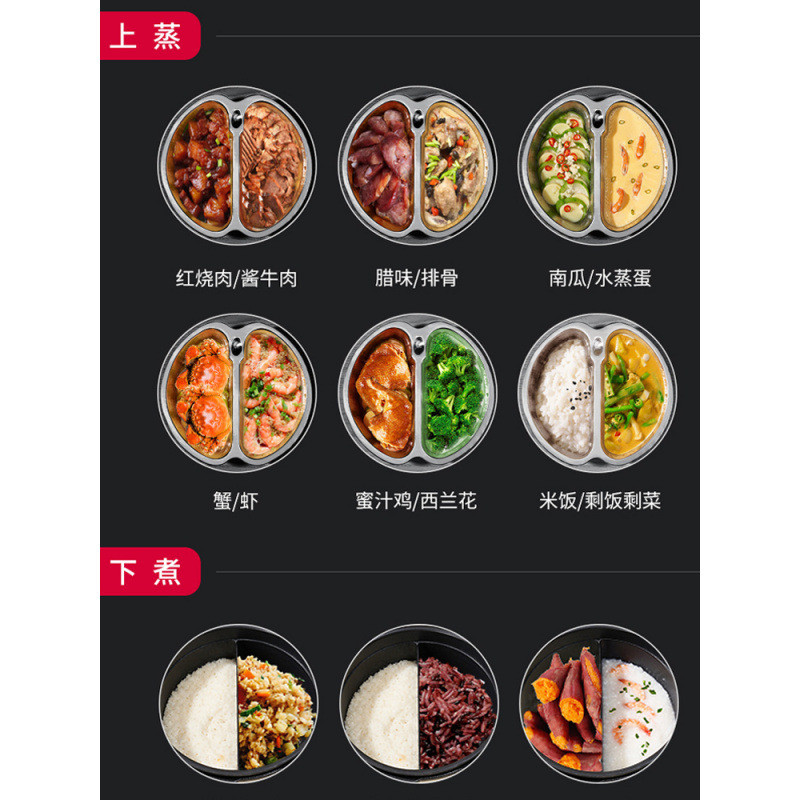 热销多功能鸳鸯内胆电压力锅家用高压升双胆饭煲一一人新款三格