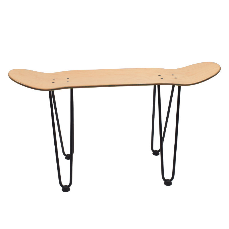 滑板凳子凳子改造铁艺造型创意摆设支架凳金属组装diy滑板椅子