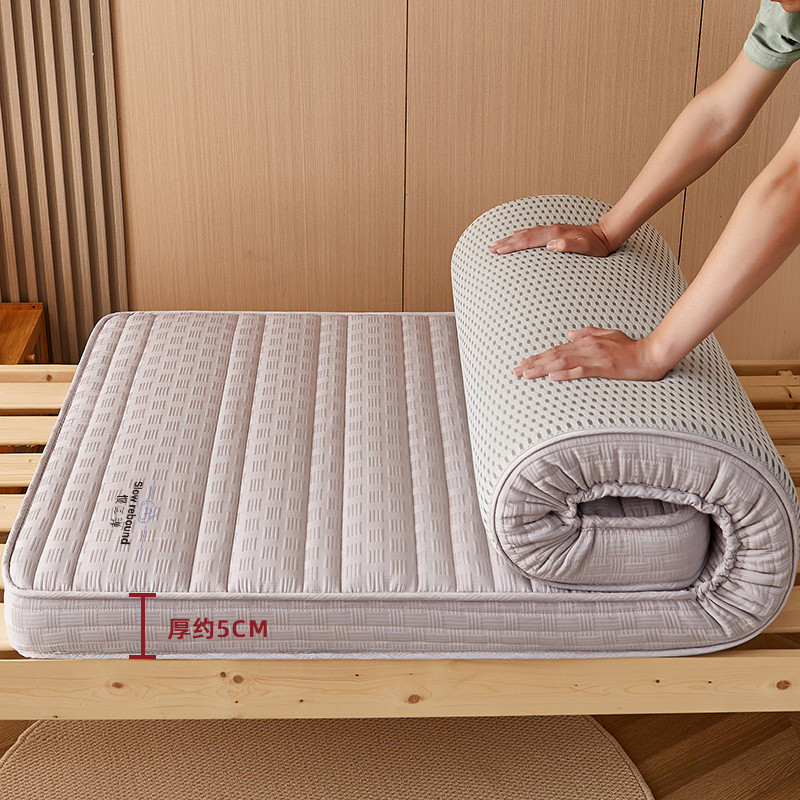 6buj乳胶床垫软垫海绵类家用租房卧室榻榻米可折叠学生宿舍单