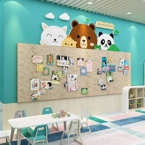 7M9K毛毡板墙贴面幼儿园文化环创布置材料主题成品作品展示宣传栏