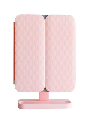 新品led化妆镜台式桌面带灯智能补光美妆梳妆家用贝壳镜子