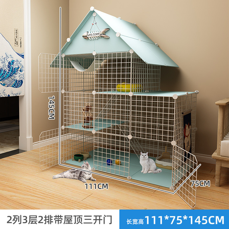 猫笼子家用室内猫咪别墅猫房小型带厕所猫窝超大自由空间封闭一体