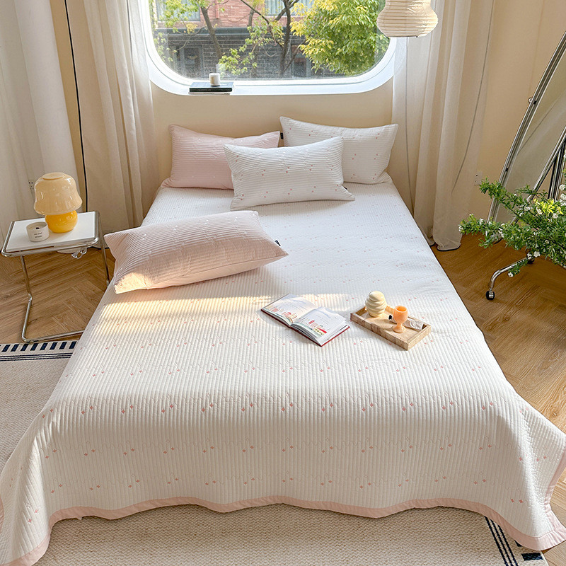 沐颜新款繁星三件套双面夹棉绗缝床盖系列 150*230cm单床盖斜纹