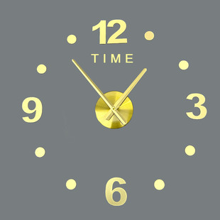 创意钟表免打孔简约挂钟时针居家客厅玄关装饰墙贴diy时钟