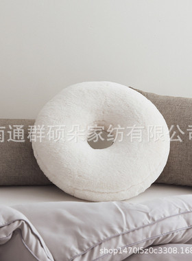 2021ins抽象胖胖抱枕立体绒民宿软装北欧风床头靠枕兔雕塑抱枕