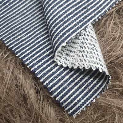 21s棉麻色织布料条纹面料简约现代条子布箱包手袋围裙鞋材帆布